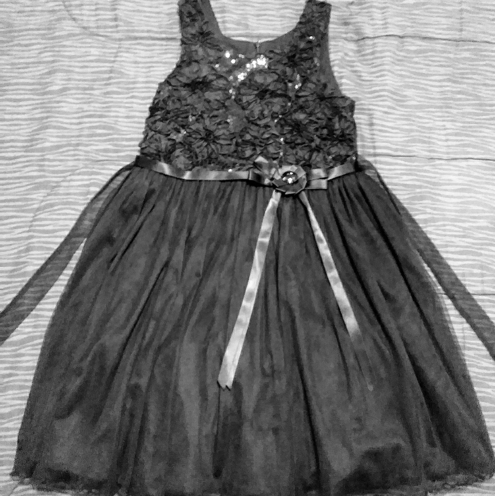 Bonnie Jean Sparkly Black Dress for Girls